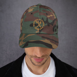 Snapback Baseball Hat Embroidered brown letters