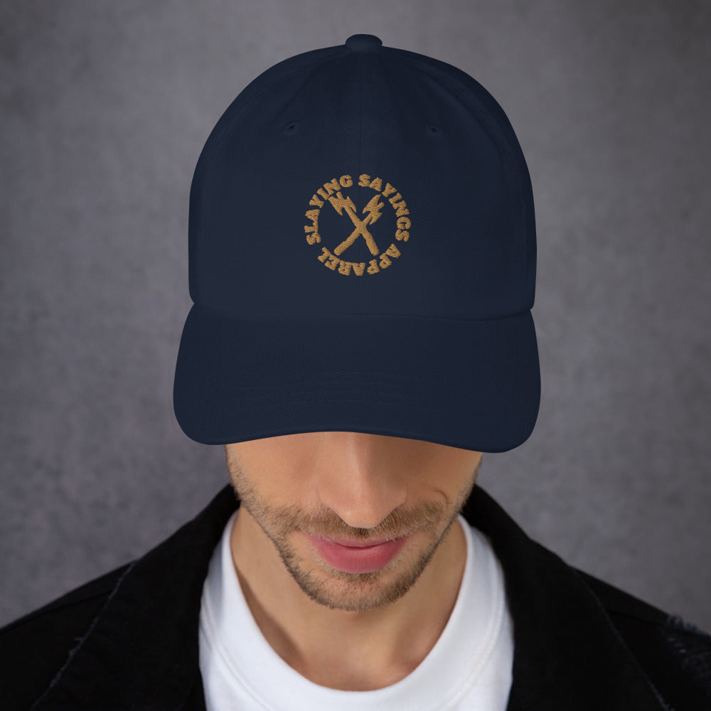 Snapback Baseball Hat Embroidered brown letters