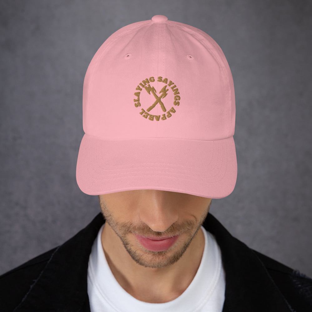 Snapback Baseball Hat Embroidered brown letters