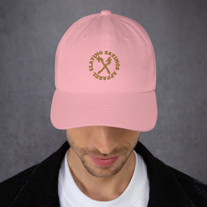 Snapback Baseball Hat Embroidered brown letters