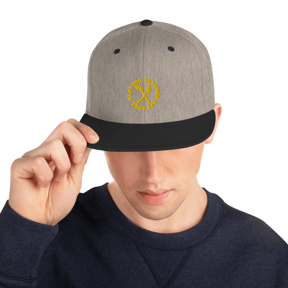 Snapback Baseball Hat Embroidered gold letters