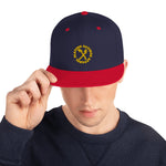 Load image into Gallery viewer, Snapback Baseball Hat Embroidered gold letters
