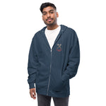 Load image into Gallery viewer, Unisex fleece zip up hoodie Watch The News
