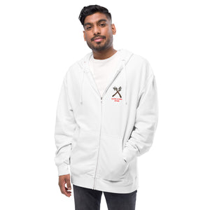 Unisex fleece zip up hoodie Watch The News