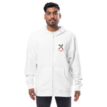 Load image into Gallery viewer, Unisex fleece zip up hoodie Watch The News
