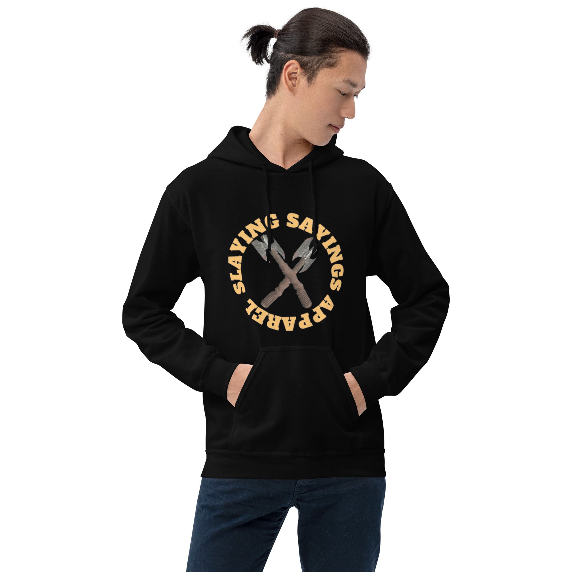 Unisex Hoodie Slaying Sayings Front Logo