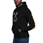 Load image into Gallery viewer, Unisex Hoodie Slaying Saying Logo on Sleeves
