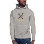 Load image into Gallery viewer, Unisex Hoodie Slaying Saying Logo on Sleeves
