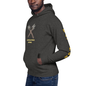 Unisex Hoodie Slaying Saying Logo on Sleeves