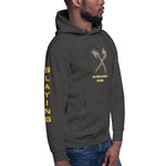 Load image into Gallery viewer, Unisex Hoodie Slaying Saying Logo on Sleeves
