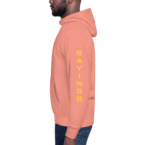 Unisex Hoodie Slaying Saying Logo on Sleeves