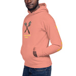 Load image into Gallery viewer, Unisex Hoodie Slaying Saying Logo on Sleeves
