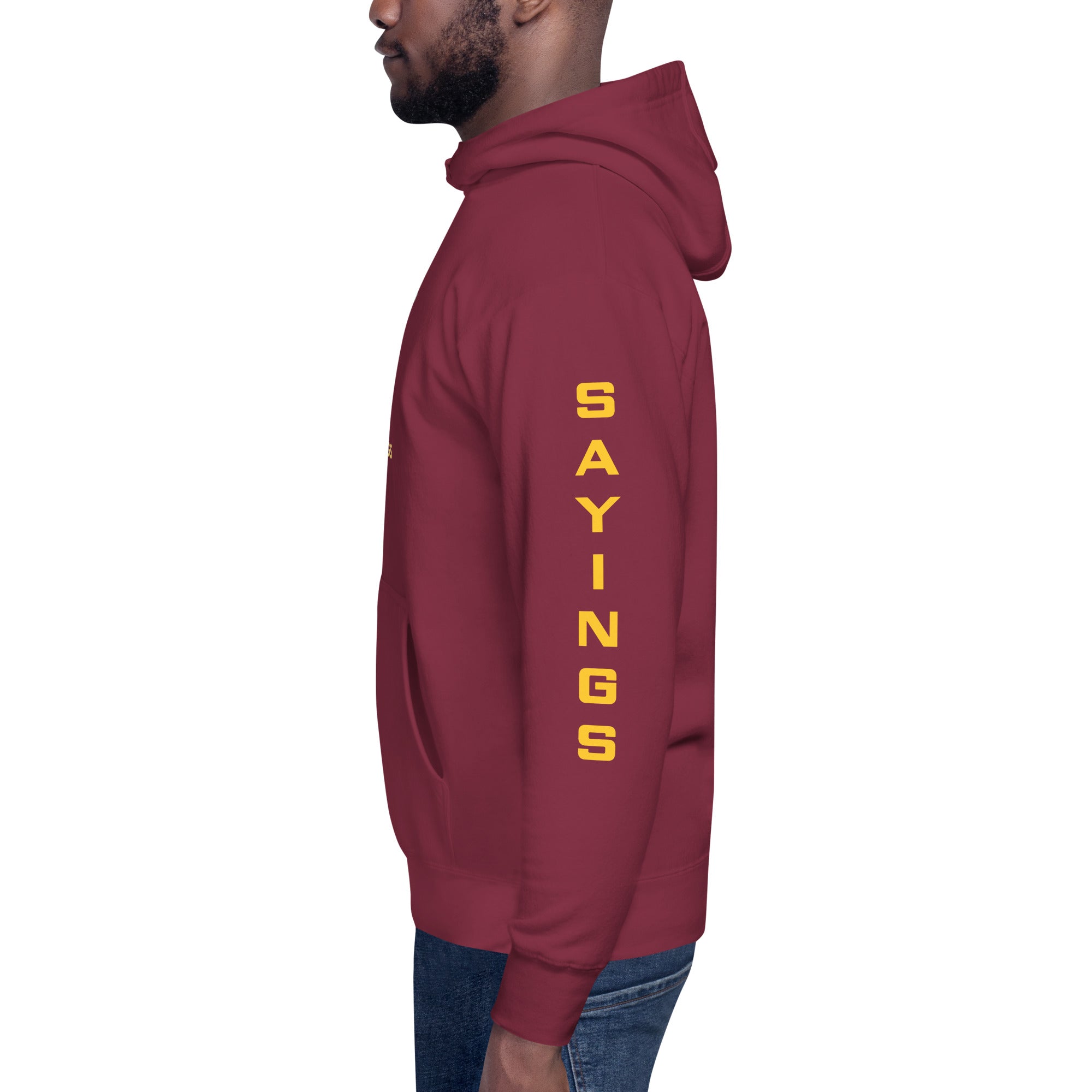 Unisex Hoodie Slaying Saying Logo on Sleeves