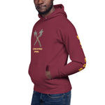 Load image into Gallery viewer, Unisex Hoodie Slaying Saying Logo on Sleeves
