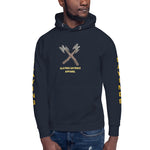 Load image into Gallery viewer, Unisex Hoodie Slaying Saying Logo on Sleeves
