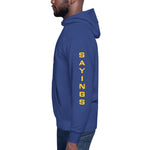 Load image into Gallery viewer, Unisex Hoodie Slaying Saying Logo on Sleeves
