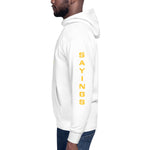 Load image into Gallery viewer, Unisex Hoodie Slaying Saying Logo on Sleeves
